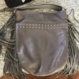Paradox hobo bucket fall real leather fringe